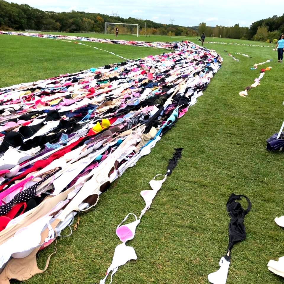 
World's Longest Bra Chain, world record in Woonsocket, Rhode Island