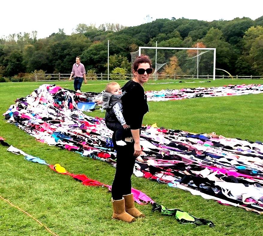 
World's Longest Bra Chain, world record in Woonsocket, Rhode Island