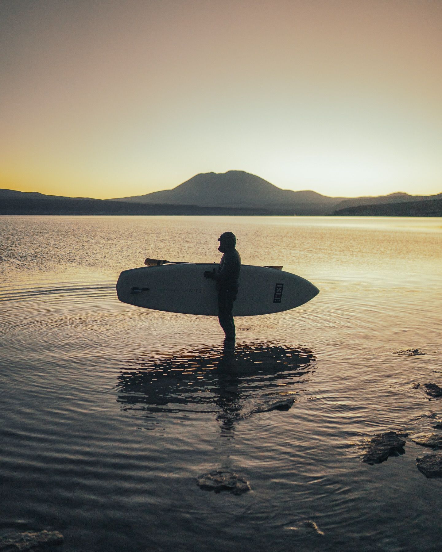 Highest altitude to paddle board, world record set by Andrew Hughes