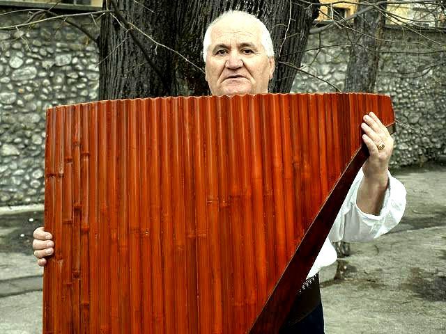 World's Largest Pan Flute, world record set by Ştefan Popescu