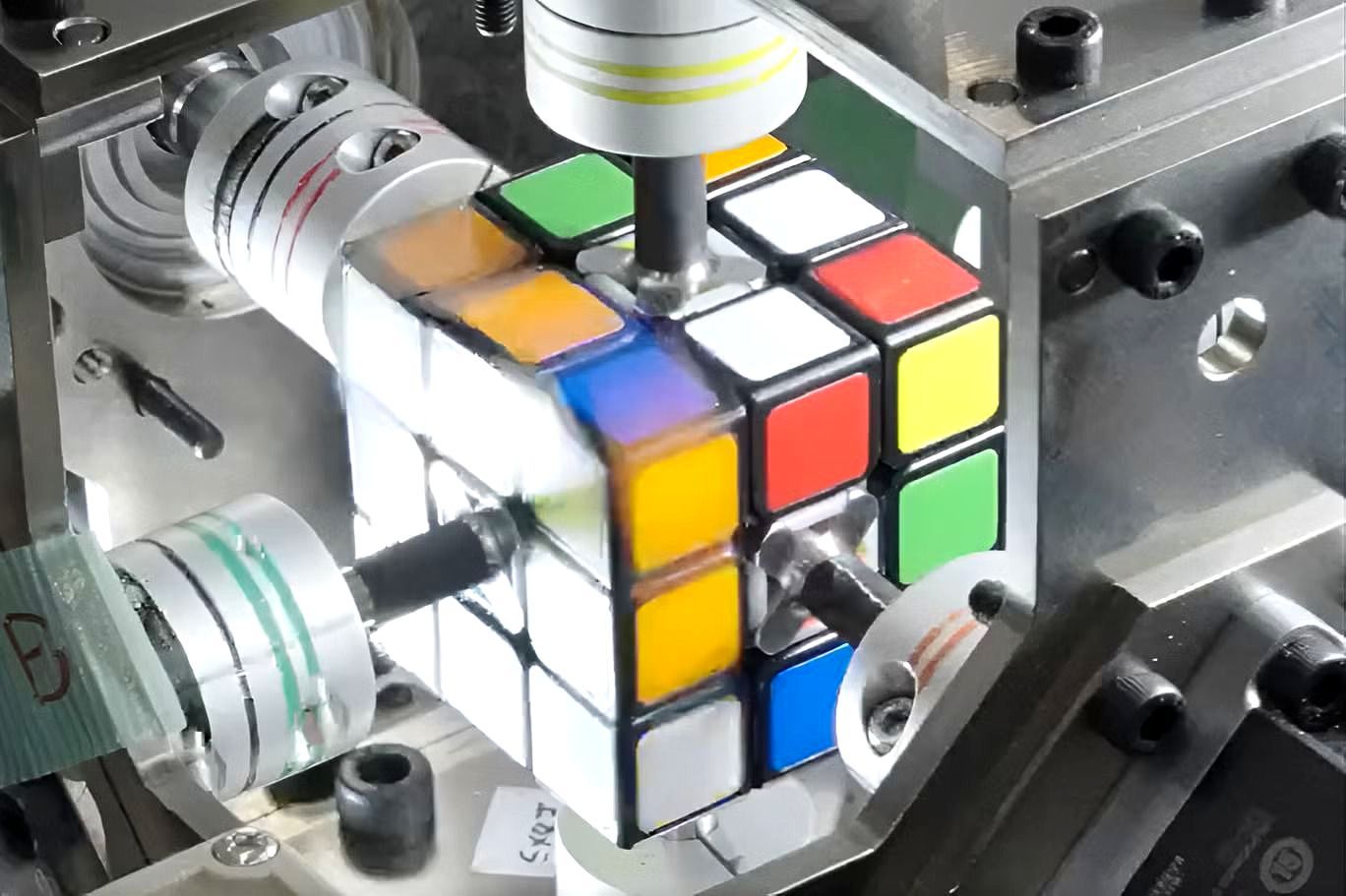 Fastest robot to solve a puzzle cube, world record set by Mitsubishi Electric Corporation