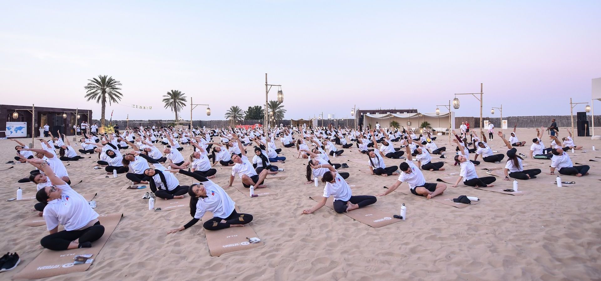 Most nationalities in a yoga lesson, world record in Dubai, UAE