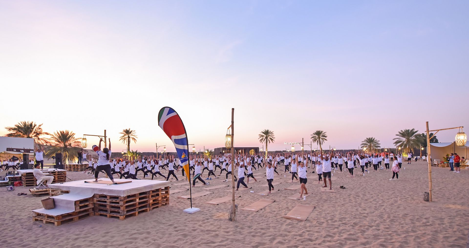 Most nationalities in a yoga lesson, world record in Dubai, UAE
