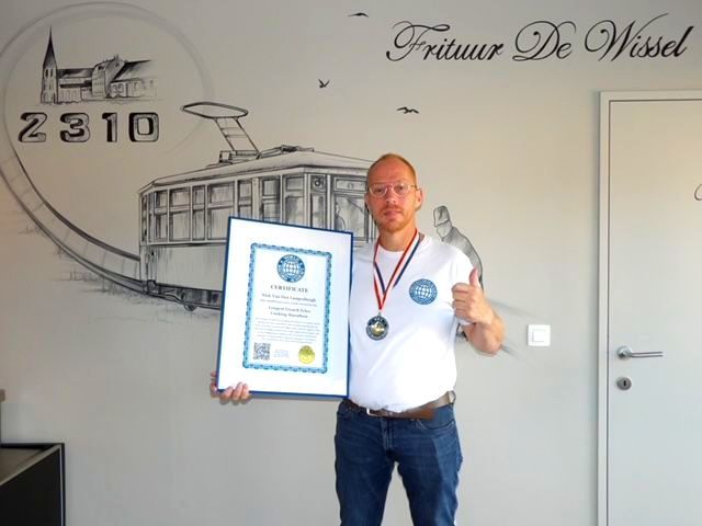 Longest French Fries Cooking Marathon, Nick Van Den Langenbergh sets world record