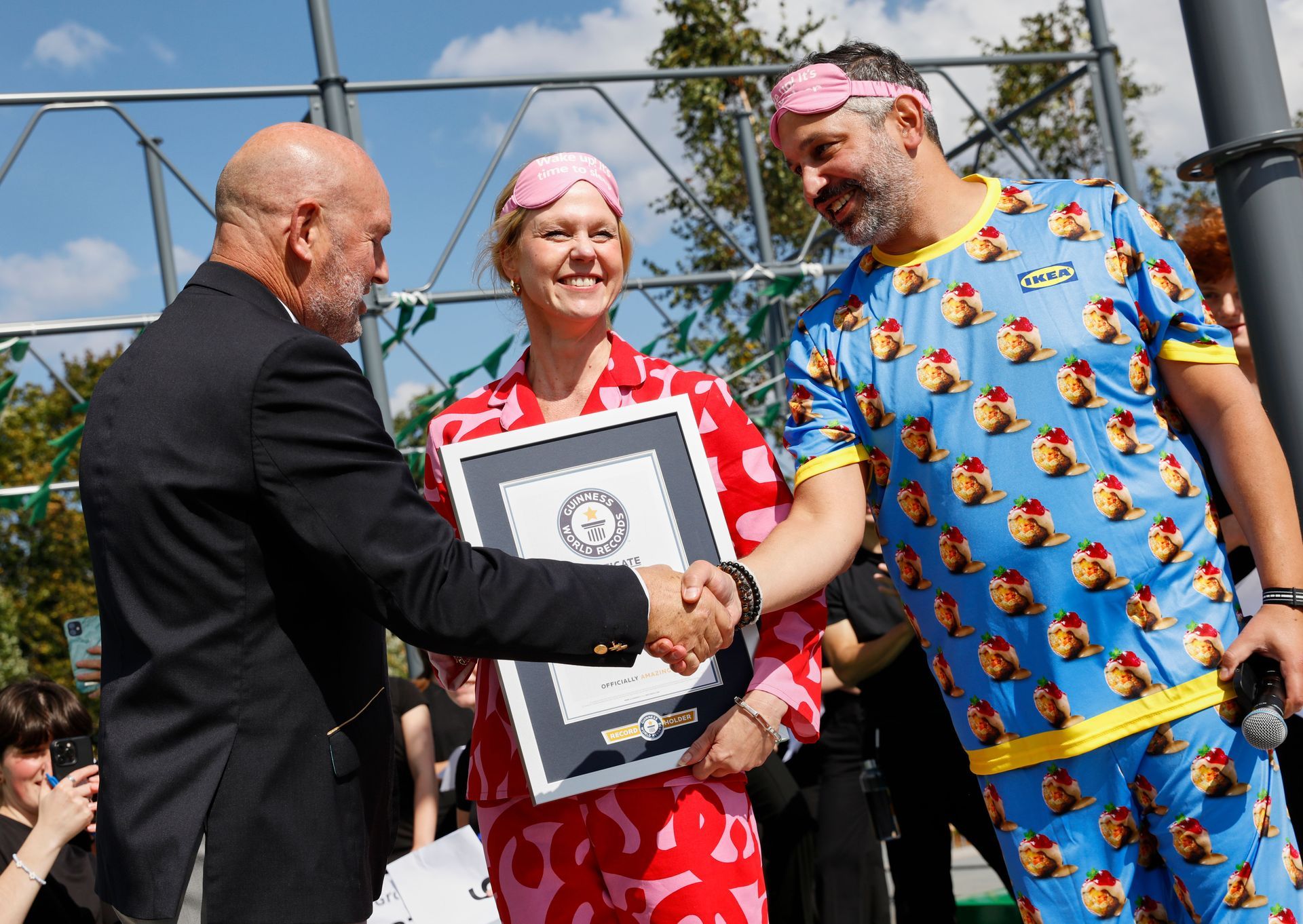 Largest gathering of people wearing two-piece pyjamas, IKEA sets world record