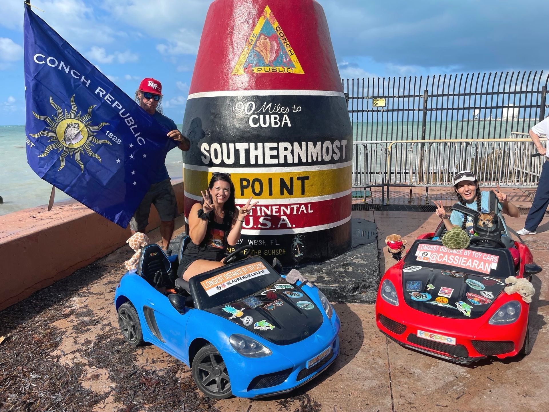 Longest journey in a toy car, world record set by Cassie Aran and Lauren Lee
