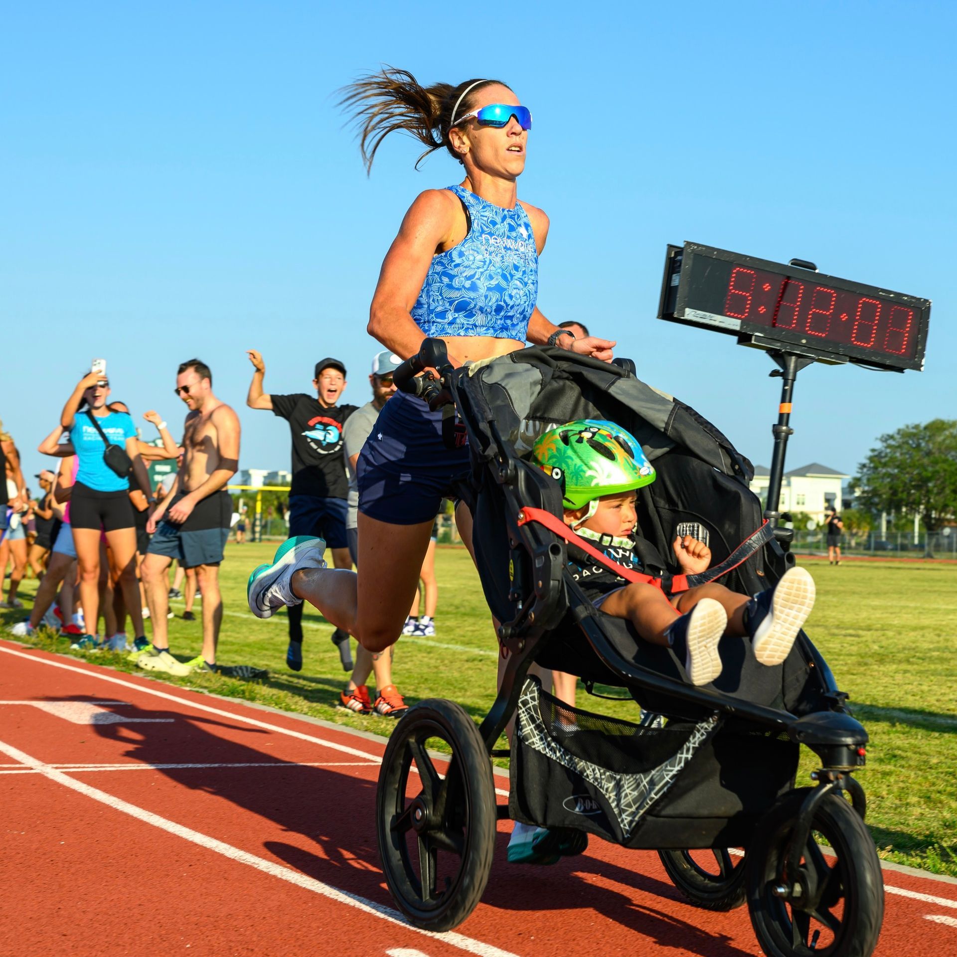 Fastest mile pushing a pram (female), world record set by Kaitlin Donner