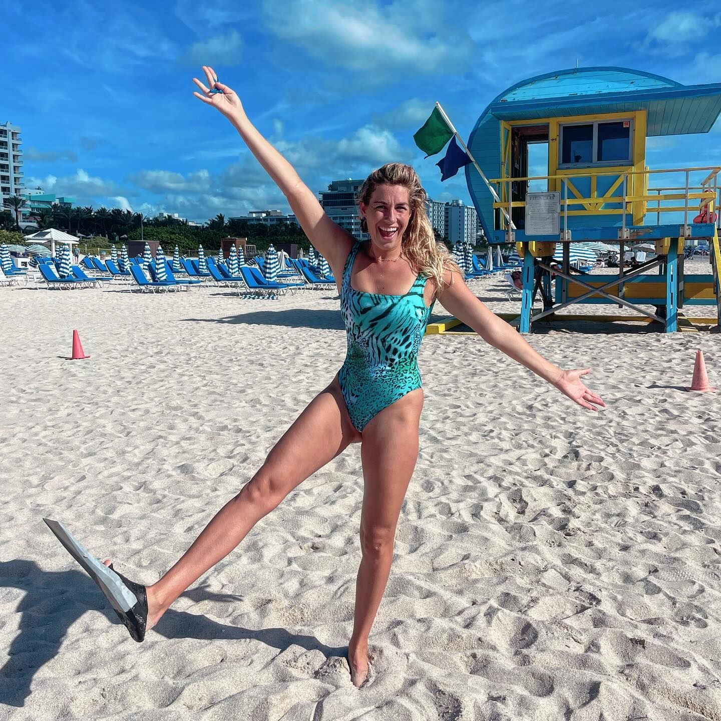 Farthest swim using a monofin, world record set by Merle Liivand in Miami, Florida