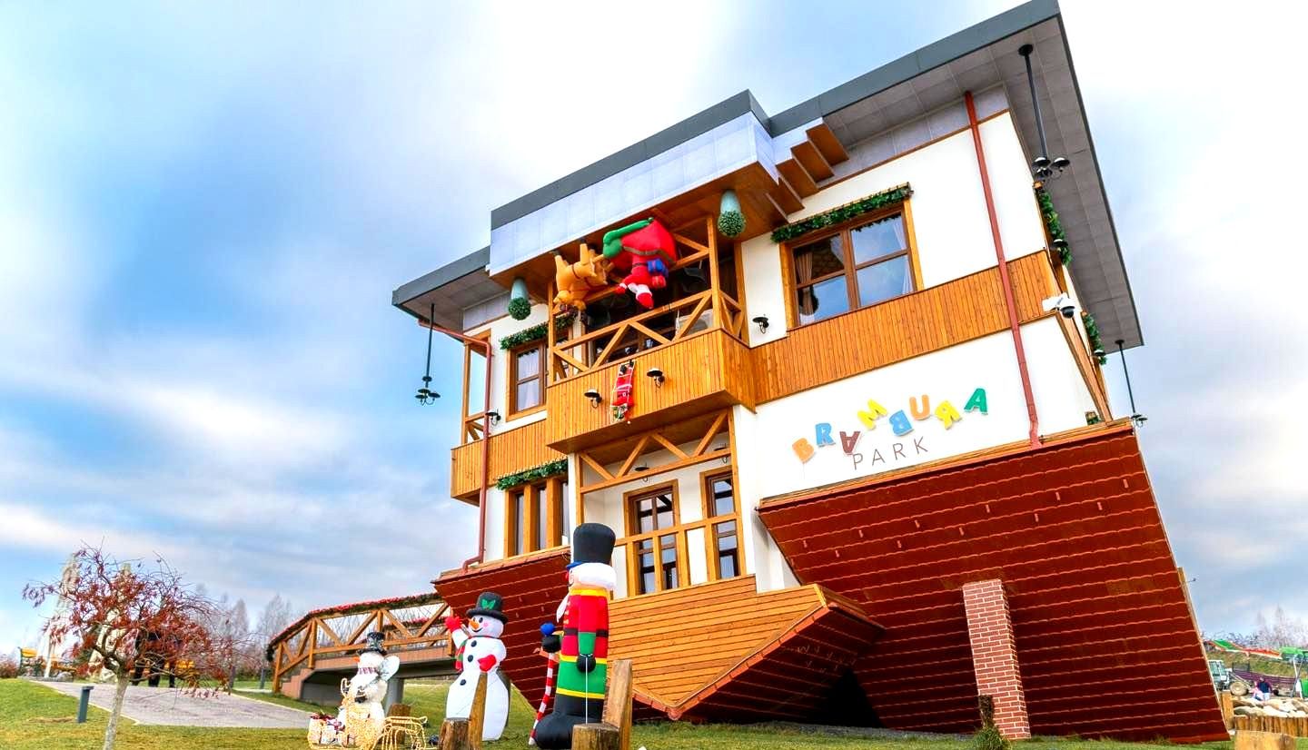 World's First Upside Down House Theme Park, world record in Sibiu County, Romania
