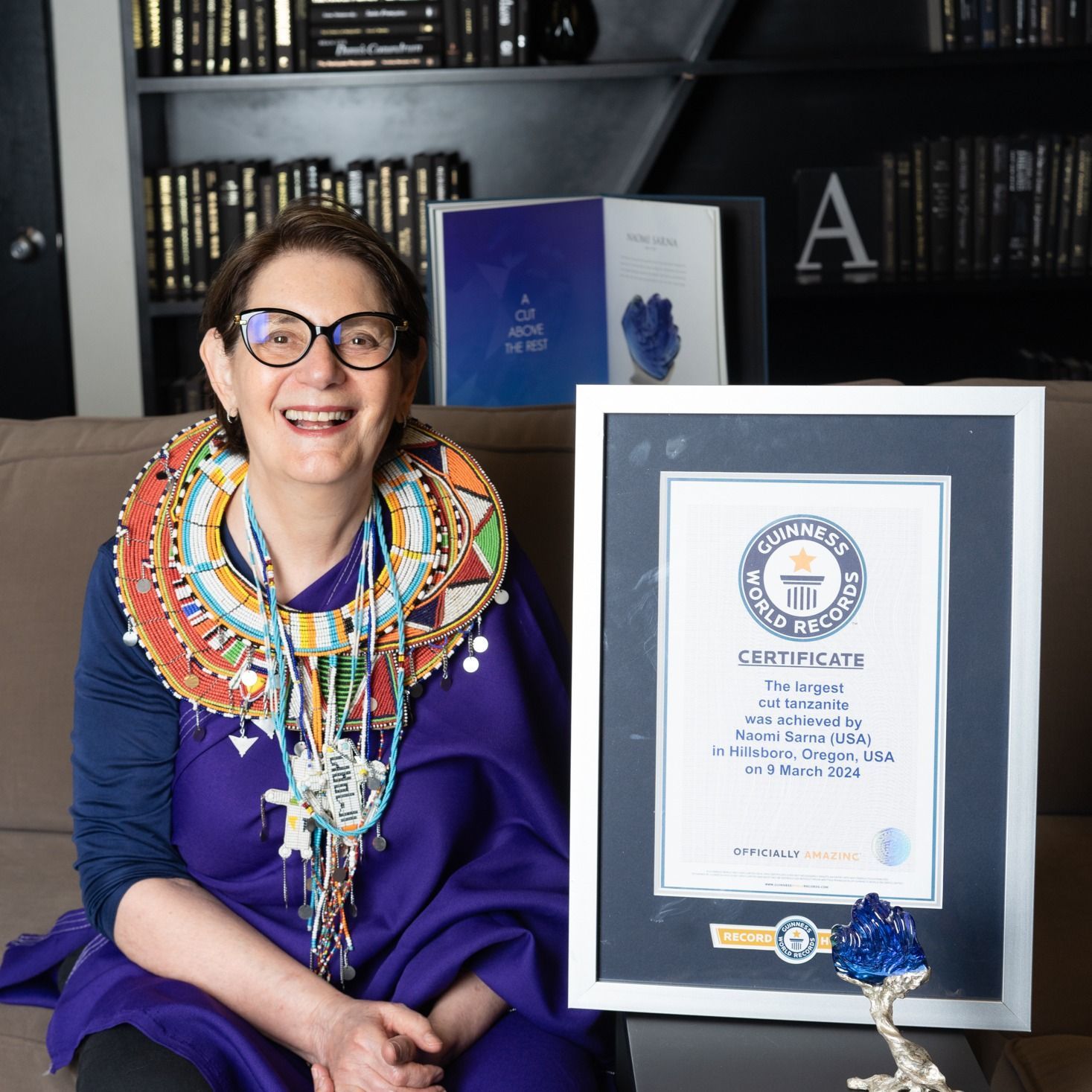 World’s Largest cut Tanzanite, world record set in Hillsboro, Oregon