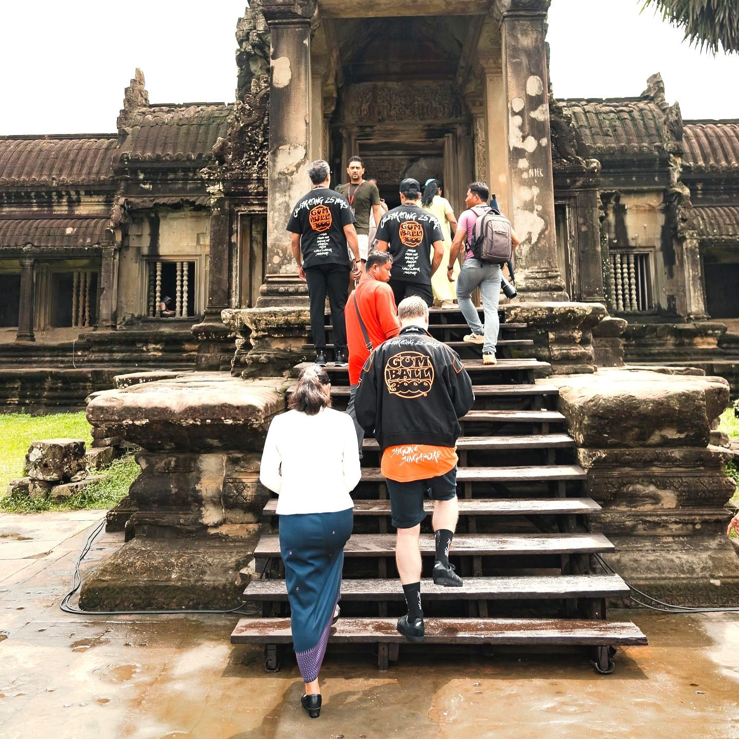 Largest gathering of super cars, world record set at the Angkor Archaeological Park, Cambodia