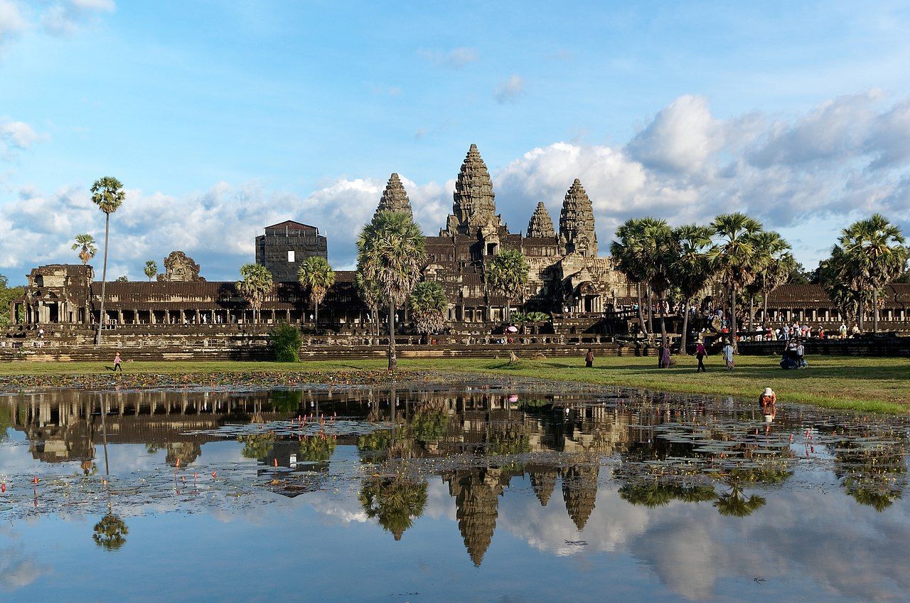 Largest gathering of super cars, world record set at the Angkor Archaeological Park, Cambodia