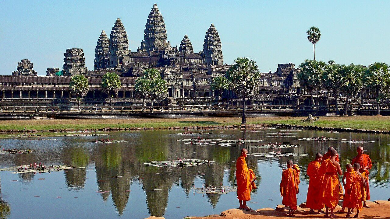 Largest gathering of super cars, world record set at the Angkor Archaeological Park, Cambodia