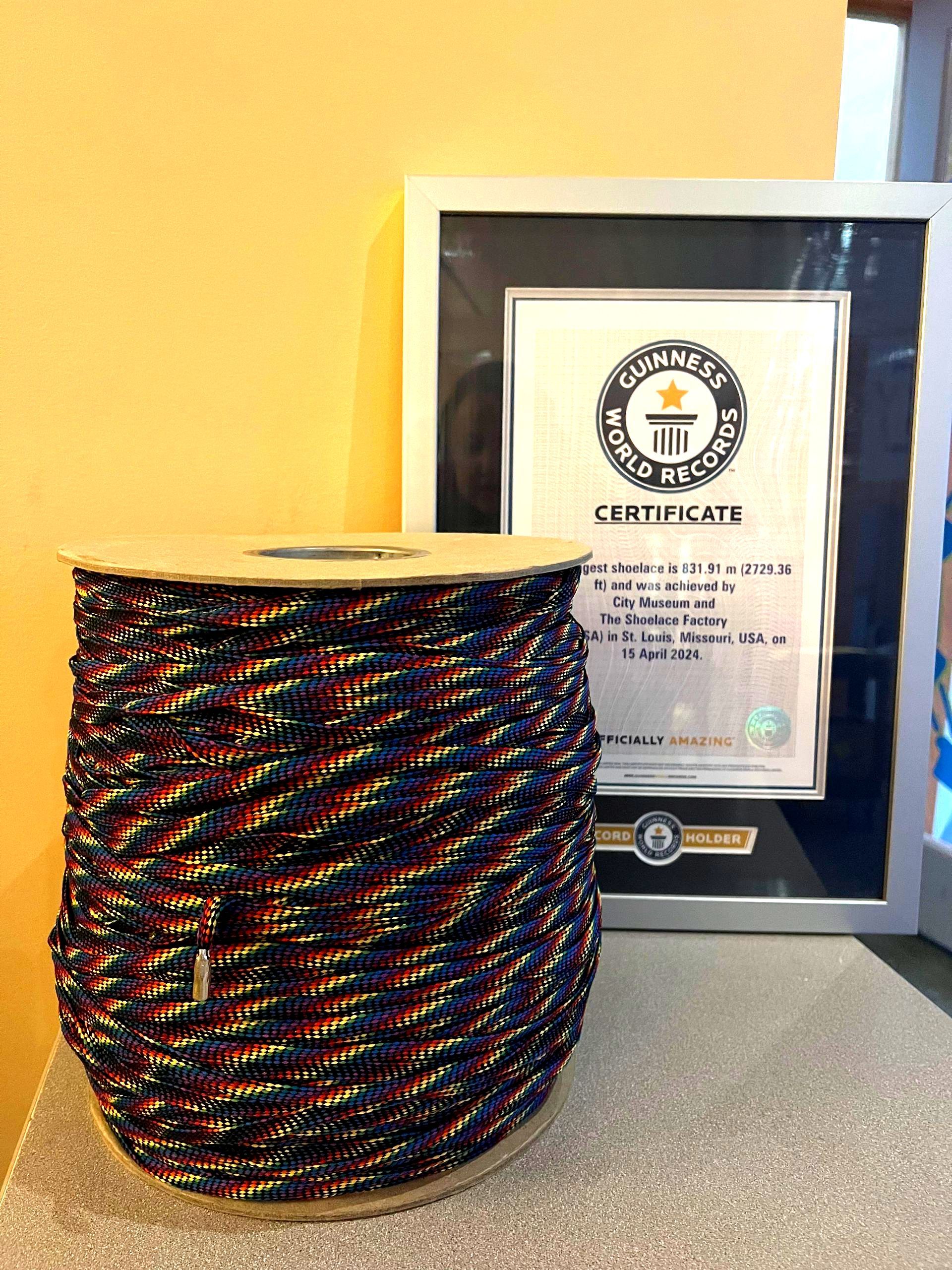 World's Longest Shoelace, world record set in St. Louis, Missouri
