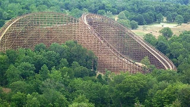 World’s Longest Wooden Roller Coaster, world record set in Mason, Ohio