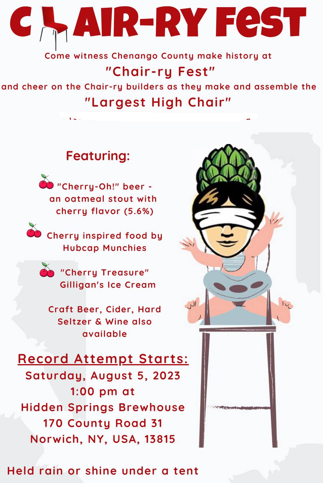 World's Largest High Chair, world record in Norwich, New York
