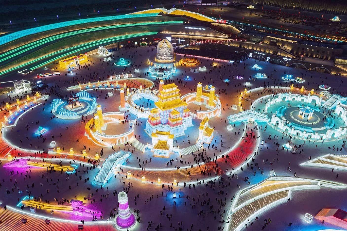 World's Largest Ice and Snow Theme Park, world record in Harbin, China