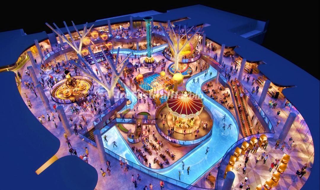 Largest indoor ice and snow theme park (permanent), world record in Harbin, China
