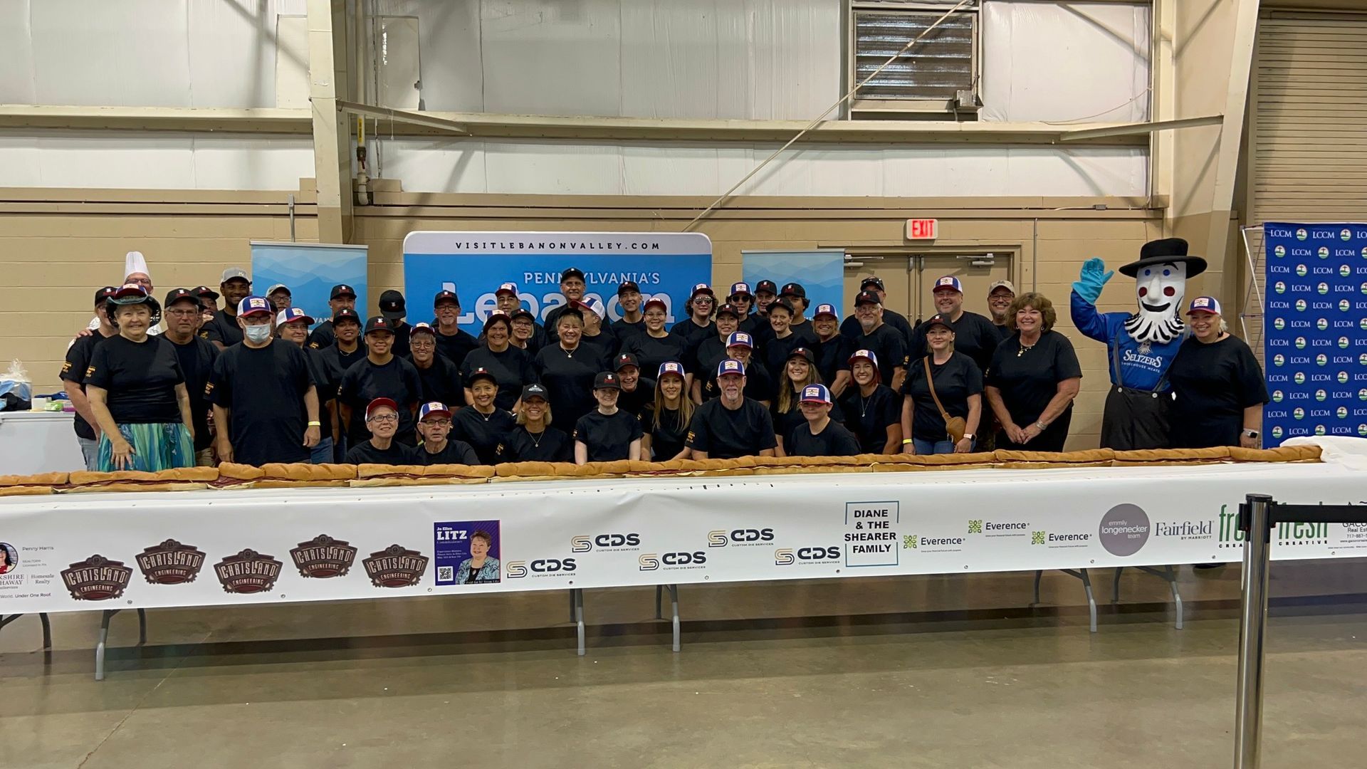 World’s Largest Lebanon Bologna Sandwich, world record set in Lebanon, Pennsylvania