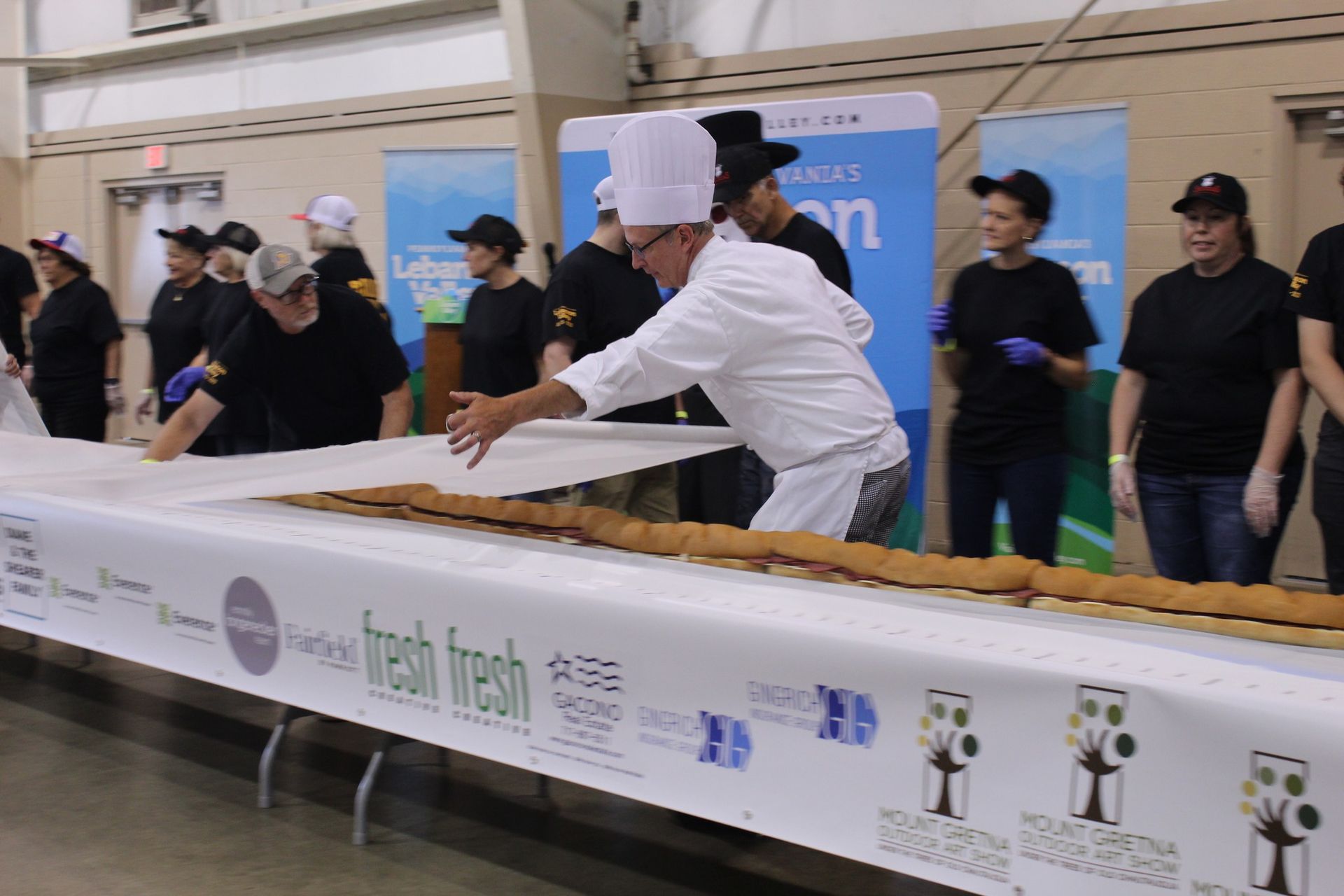 World’s Largest Lebanon Bologna Sandwich, world record set in Lebanon, Pennsylvania