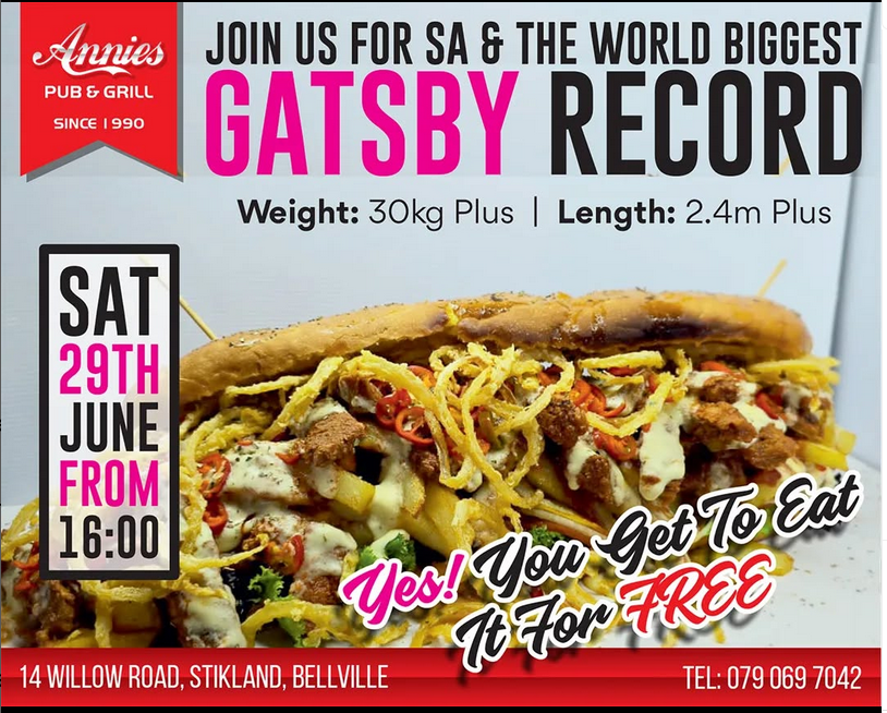 World's Longest Gatsby Submarine Sandwich, world record in South Africa
