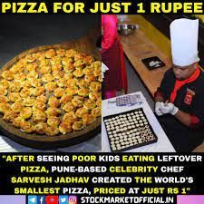 World's Smallest Pizza Commercially Available, world record set in Pune, India
