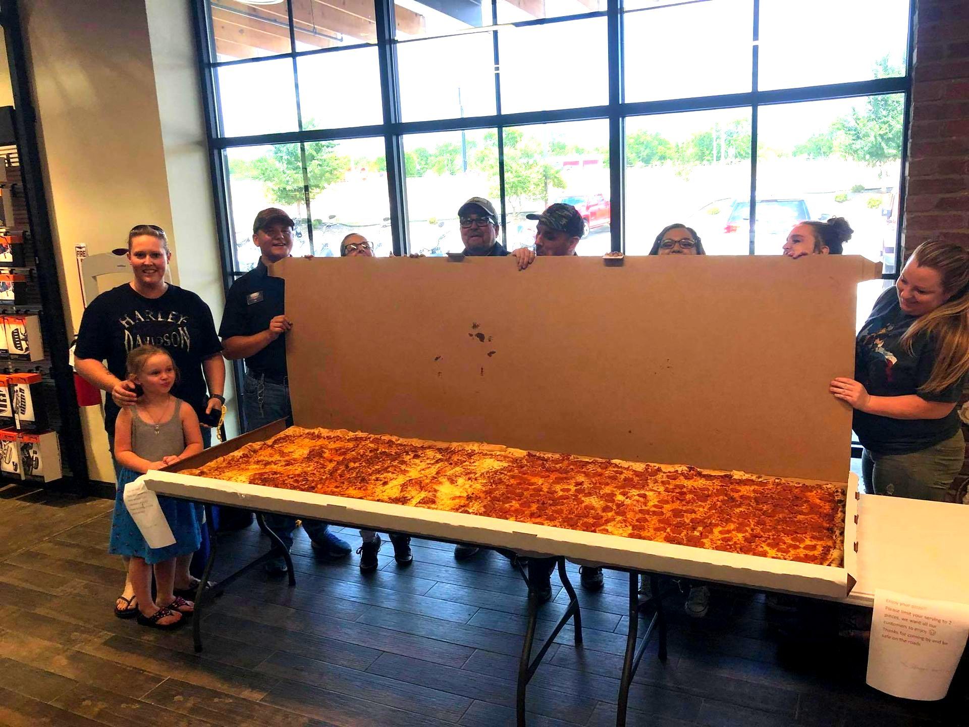 World's Largest Pizza Commercially Available, world record set in Burleson, Texas