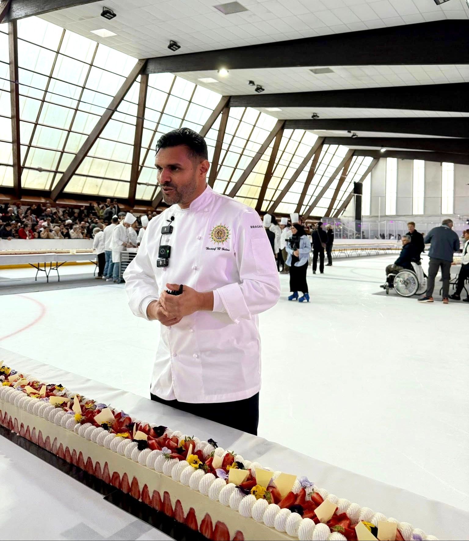 World's Longest Strawberry Cake, world record set in Argenteuil, France World's Longest Strawberry Cake, world record set in Argenteuil, France