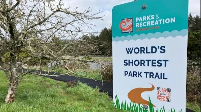World's Shortest Park Trail, world record set in Lincoln City, Oregon World's Shortest Park Trail, world record set in Lincoln City, Oregon