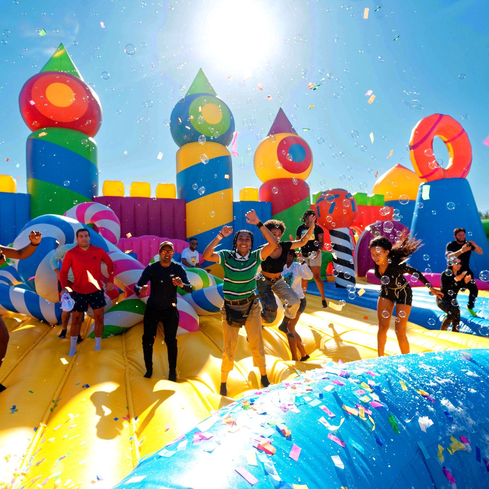 World's Largest Touring Inflatable Theme Park, world record set by The Big Bounce World's Largest Touring Inflatable Theme Park, world record set by The Big Bounce
