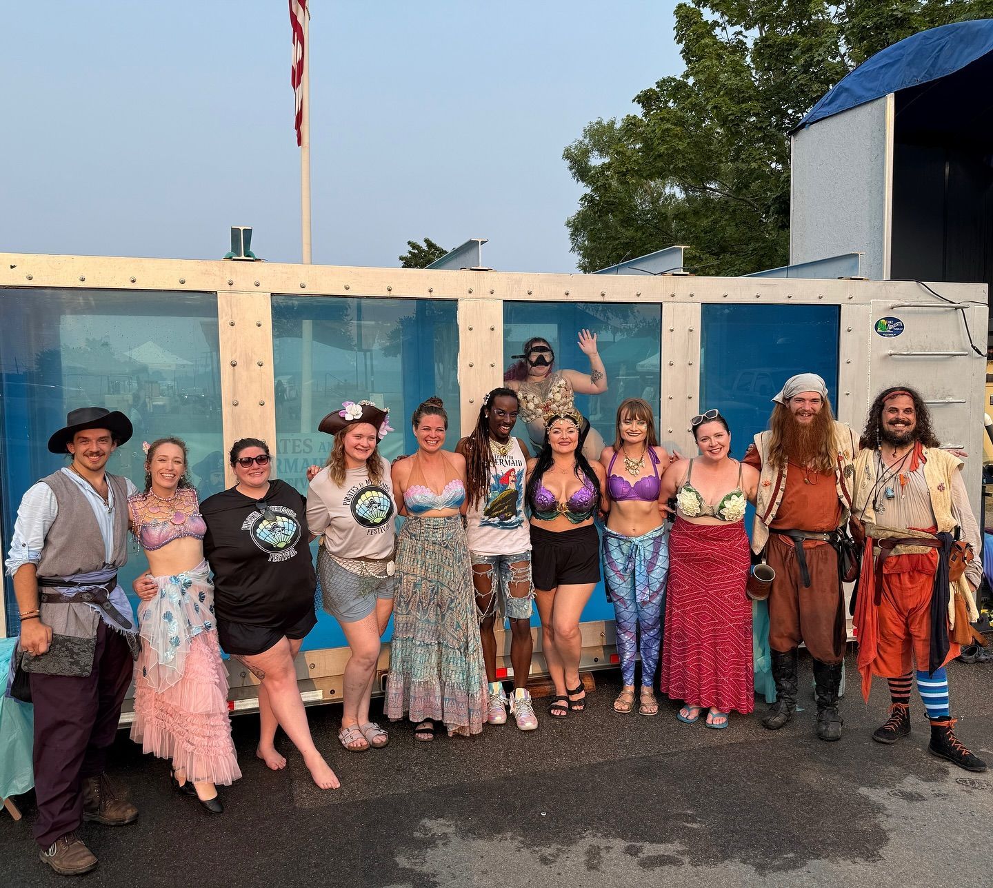 Largest gathering of people dressed as MerPeople, world record in Oscoda, Michigan Largest gathering of people dressed as MerPeople, world record in Oscoda, Michigan