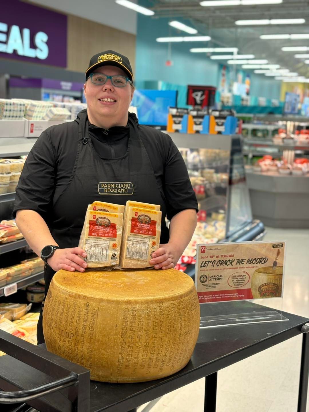 Most parmesan cheese wheels cracked simultaneously, world record in Canada