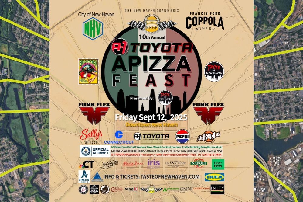 World’s Largest Pizza Party, world record in New Haven, Connecticut