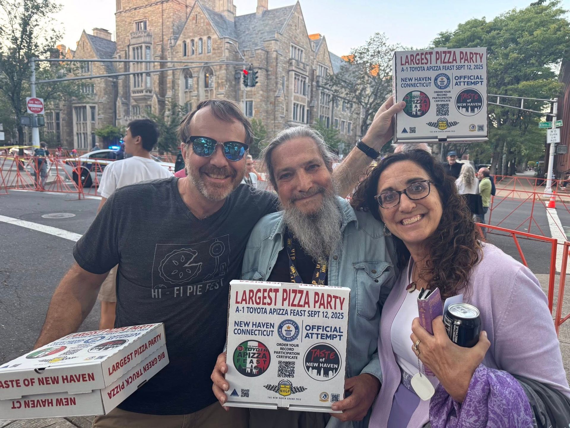 World’s Largest Pizza Party, world record in New Haven, Connecticut
