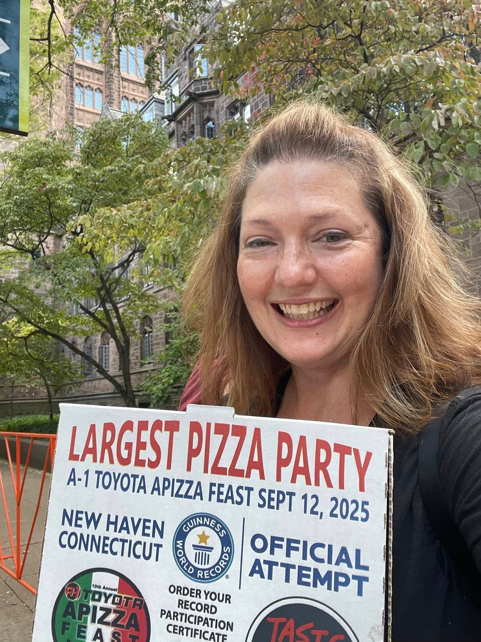 World’s Largest Pizza Party, world record in New Haven, Connecticut