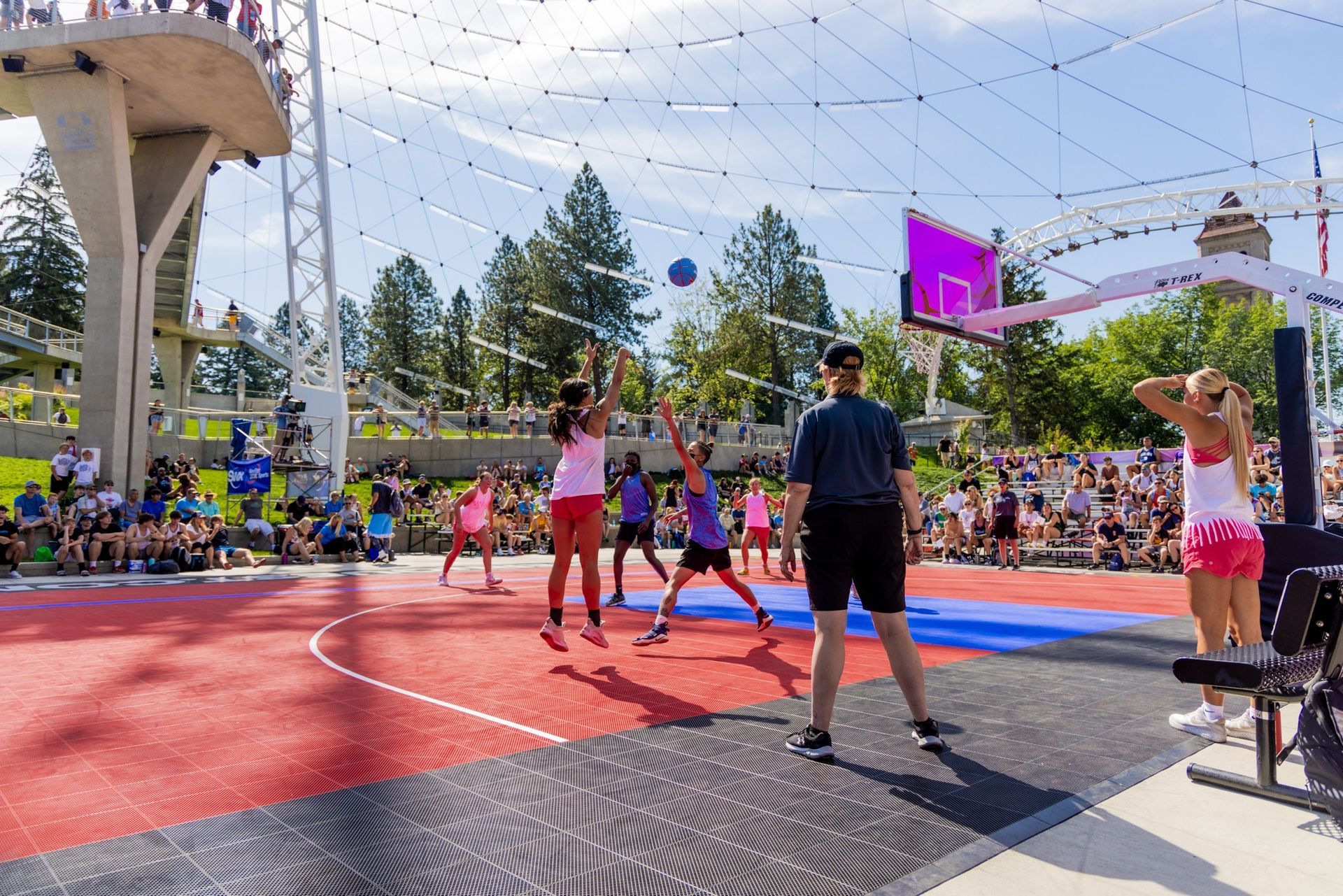 World's largest outdoor 3-on-3 basketball tournament, world record in Spokane, Washington
