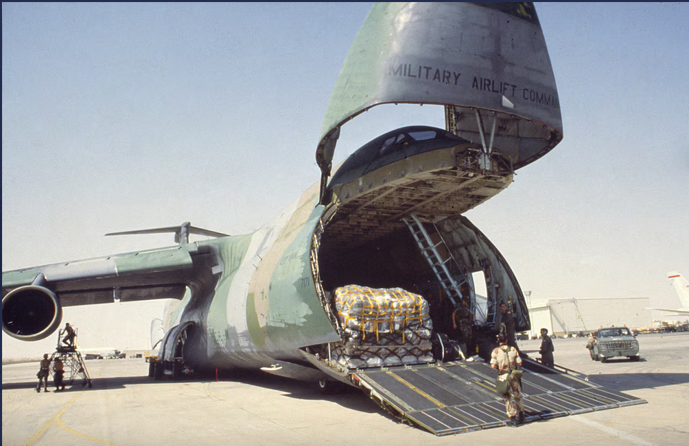 World's largest military transport aircraft, world record set by The Lockheed C-5M Super Galaxy World's largest military transport aircraft, world record set by The Lockheed C-5M Super Galaxy