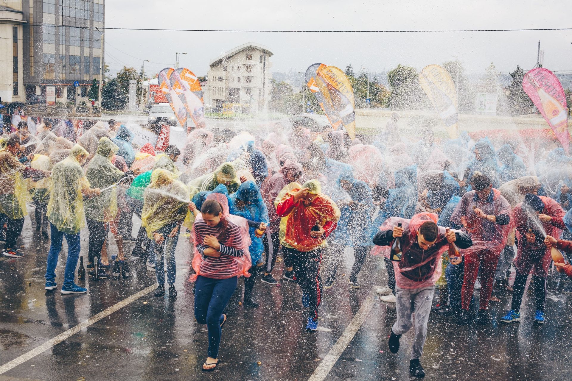 Largest champagne / sparkling wine fight: world record in Iasi, Romania Largest champagne / sparkling wine fight: world record in Iasi, Romania