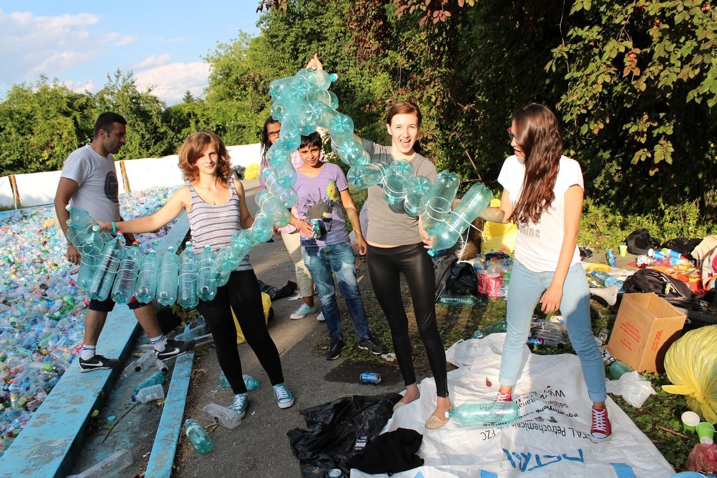 Largest bridge made of recycled plastic bottles, world record in Timisoara, Romania Largest bridge made of recycled plastic bottles, world record in Timisoara, Romania