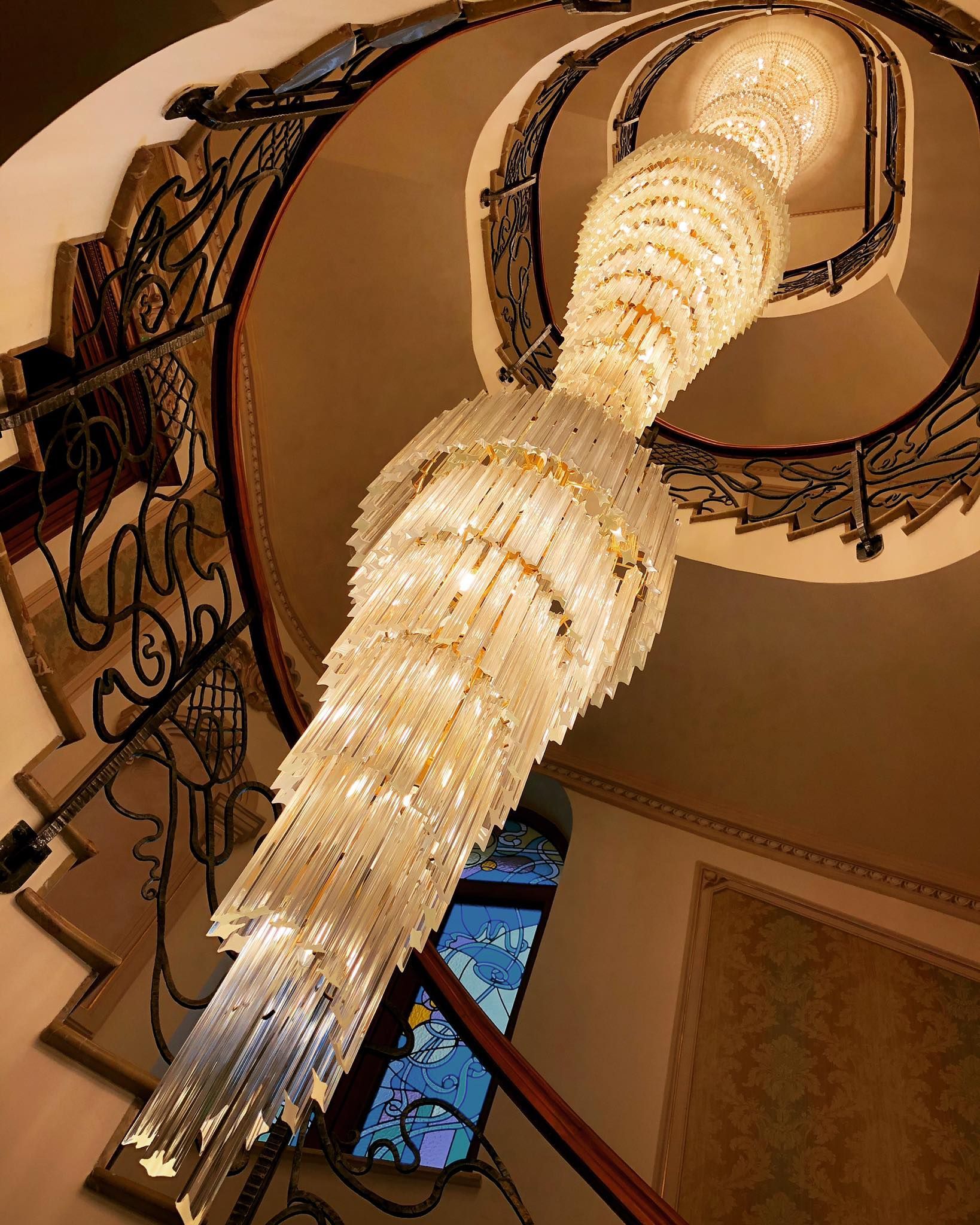 World's Longest Murano chandelier in a hotel, world record in Bucharest, Romania World's Longest Murano chandelier in a hotel, world record in Bucharest, Romania