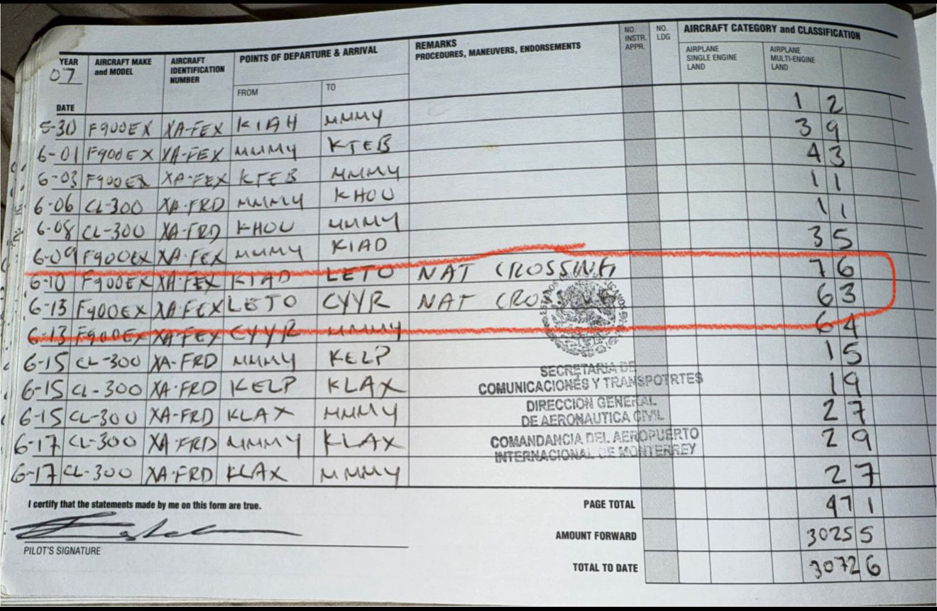 World’s youngest Transatlantic Jet Captain Pilot in Command, world record set by Captain Esteban Lopez Rosas
