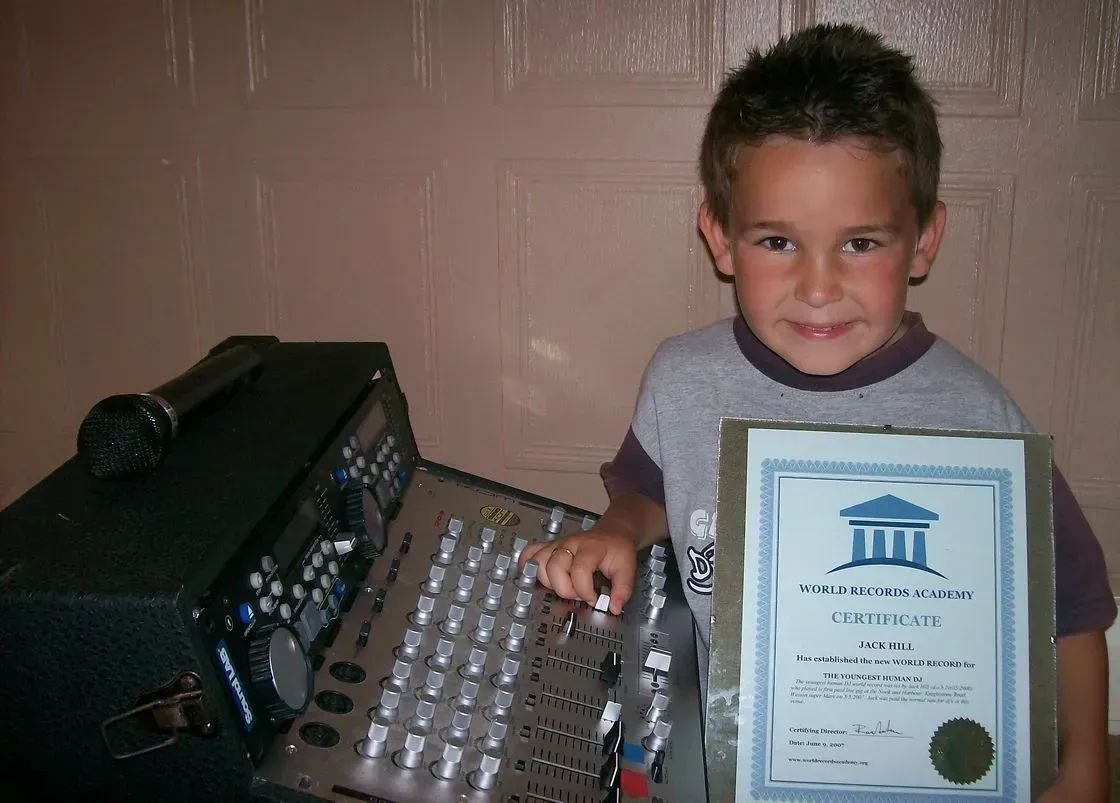 Youngest human DJ, world record set by Jack Hill