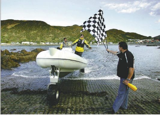 Fastest crossing of Cook Strait-world record set by Sealegs 