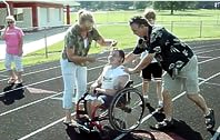 Longest wheelie in a wheelchair-world record set by Michael Miller