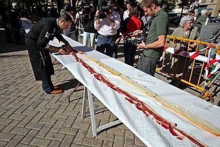 Longest ham sandwich-world record set by Nico Jimenez
