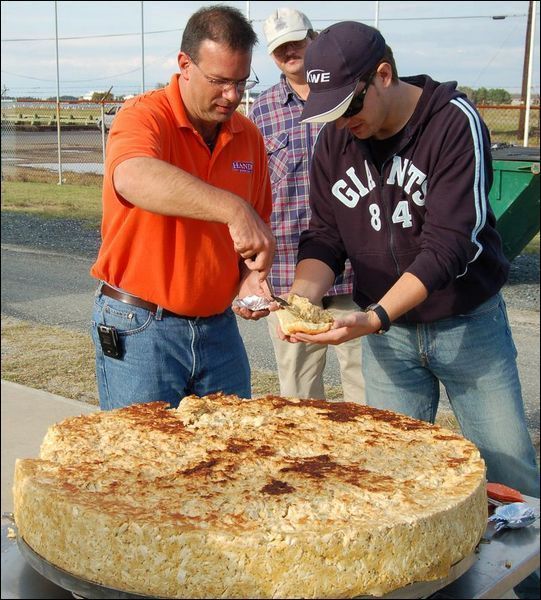 Largest crab cake-world record set by Handy International and Dover Downs
