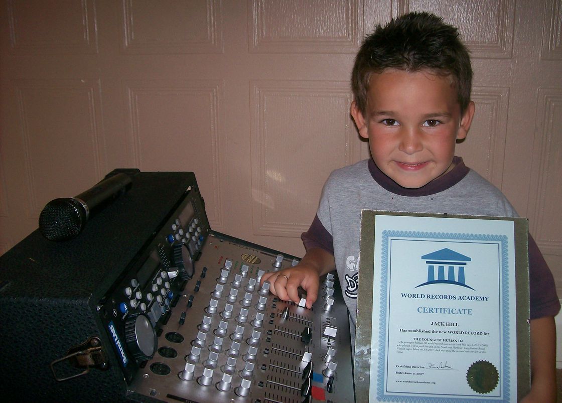 Youngest human DJ world record set by Jack Hill 