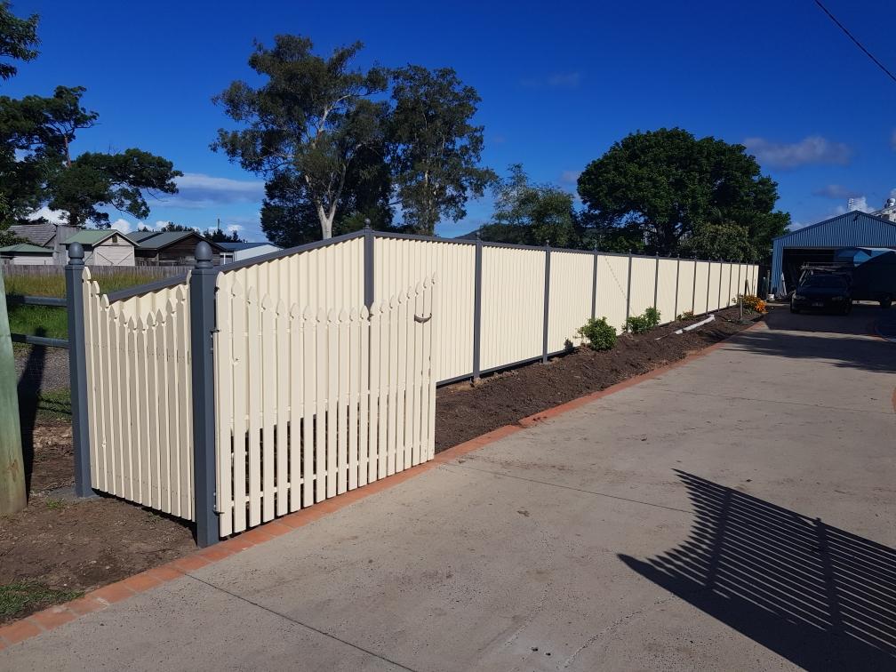 White And Blue Grey Fence — Fencing Contractors In Coffs Harbour, NSW