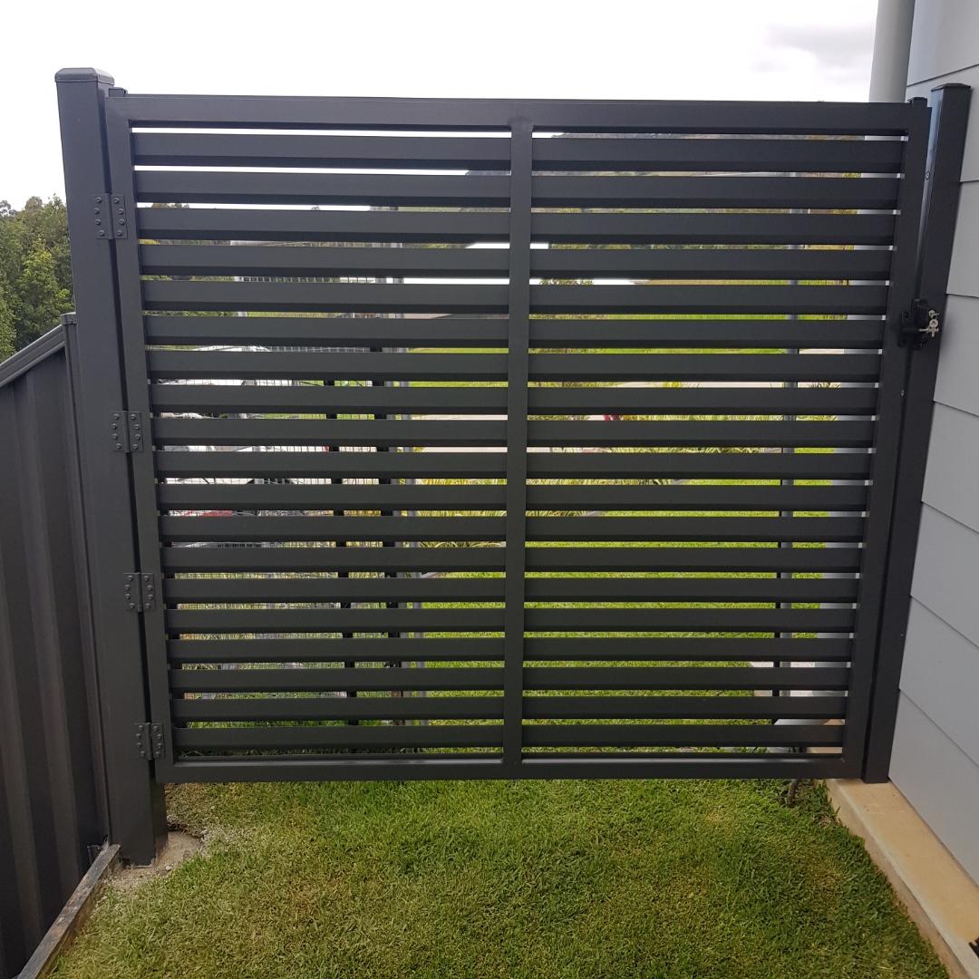 Aluminium Slat Gate — Fencing Contractors In Coffs Harbour, NSW