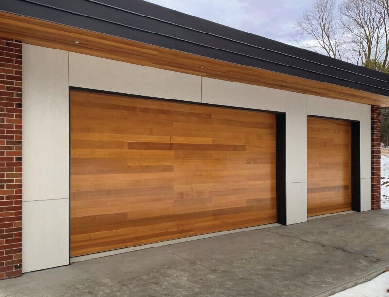 Wooden garage doors